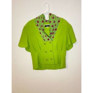 Vintage lime green blouse